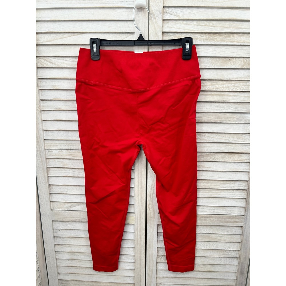 NWT Fabletics Booty Lift Leggings XL Red Womens High Waisted Scrunched Active
